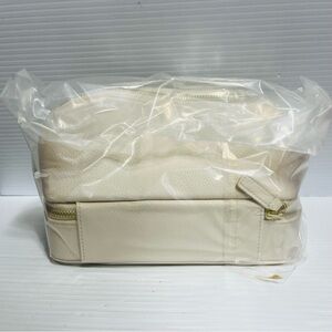 Dual Travel Beige Jewelry Case (New) 9 1/2x3 1/2x6